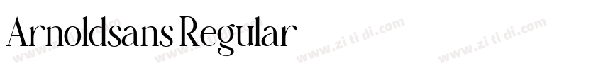 Arnoldsans Regular字体转换